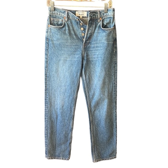 Reformation jeans nice stone wash color straight  leg size 25 perfect condition! - Picture 4 of 6